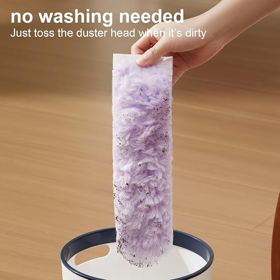JOYMOOP Ceiling Fan Cleaner Duster and Cobweb Duster with Extension Pole, 2898 Inch Handle and 9 Refills for High Ceilings and Furniture