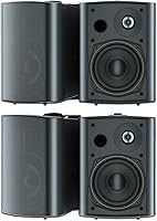 Vista 1 de STUDIOFINIX Altavoces Bluetooth para interiores y exteriores de 5.25 pulgadas, 600 vatios, sistema de montaje en pared con cable para todo