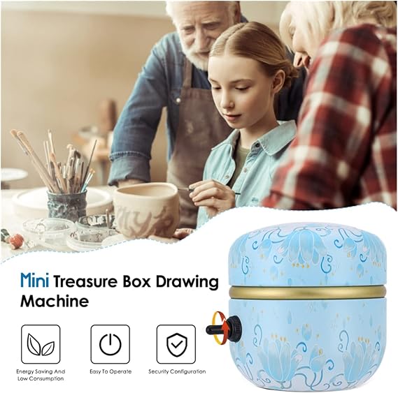 Electric Ceramic Wheel Machine, Mini Ceramic Wheel Machine, 1500RPM Mini Pottery Machine, Electric Ceramic Wheel, DIY Clay Tool Tray for Adults and Kids, Ceramic Art, DIY Art Craft Tools AX