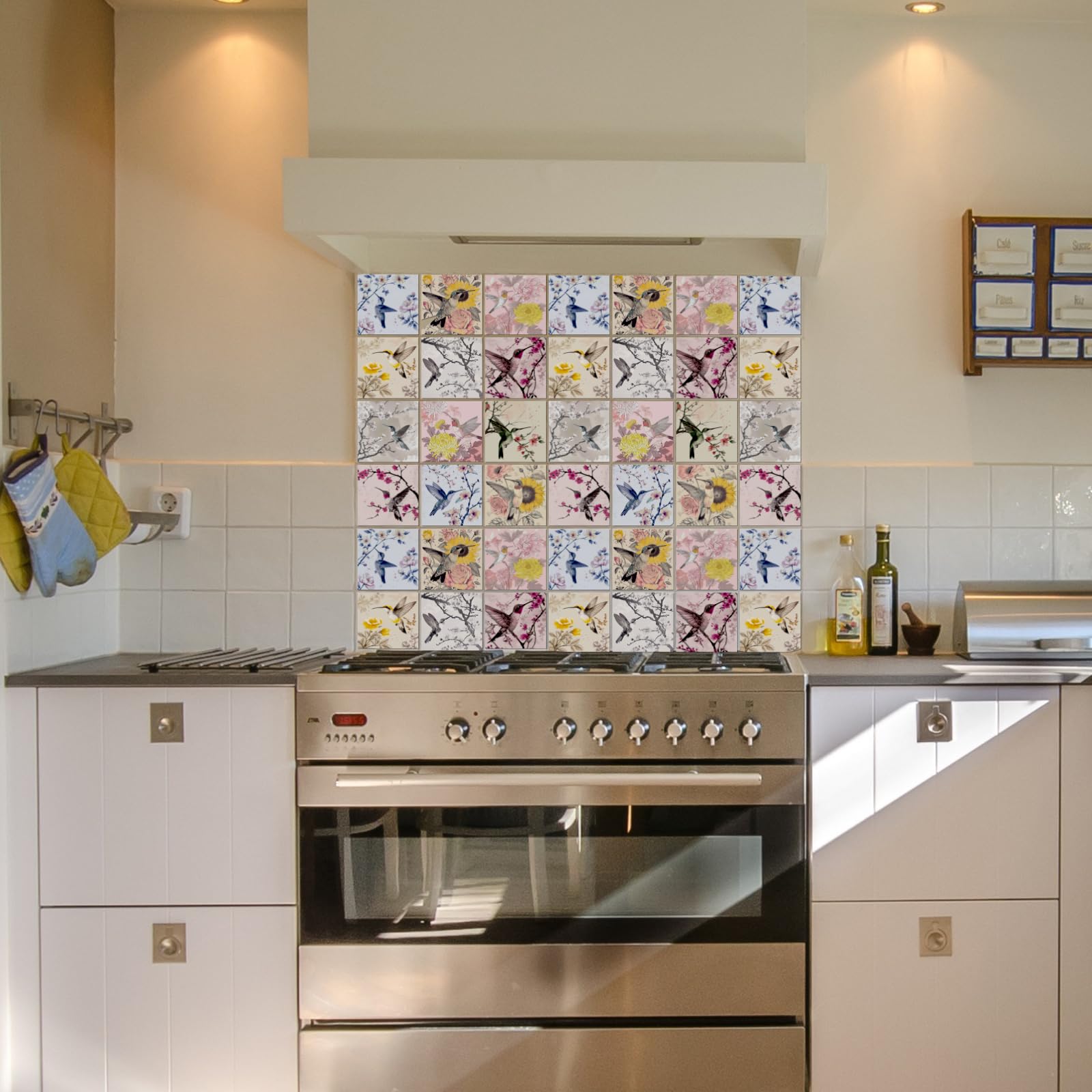 10Pcs Peel And Stick Kitchen Tile Sticker Mosaic Decals Waterproof Removable Vinyl Stickers Mural Bathroom