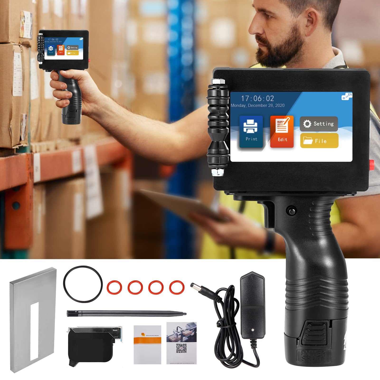 Buy MATHOWAL Handheld Inkjet Printer, Portable Handheld Inkjet Printer