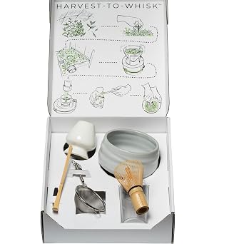 Matcha Kari Sweetened Matcha + Lite Tea Set in White