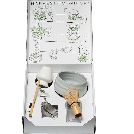 Matcha Kari Sweetened Matcha + Lite Tea Set in White