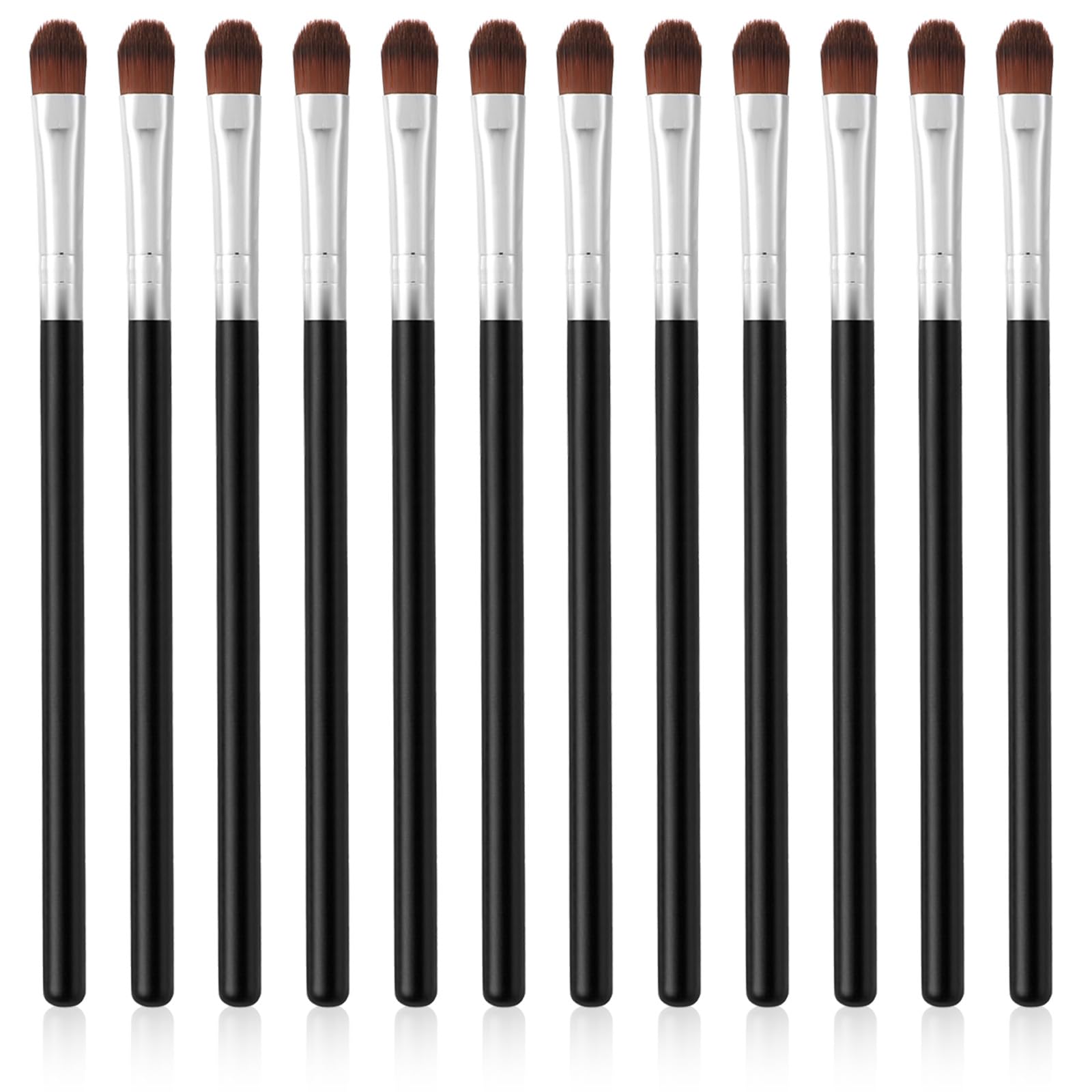 Tyqour 12PCS Eyeshadow Brushes for Eyes Eye Makeup Brush Fluffy Eyeshadow Brush Small Makeup Brush for Eye Shadow, Lash Cleaning and Makeup Application