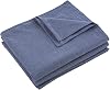 Bed Sheet Semi Double 180x250cm Flat Sheet Bed Sheet Organic Cotton Upper Sheet 100% Washed Cotton Solid Indigo Blue