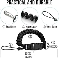 Vista 2 de nitescuba Buceo Spring Clip Lanyard Anti-perdida Lanyard con hebilla de liberación rápida para deportes al aire libre