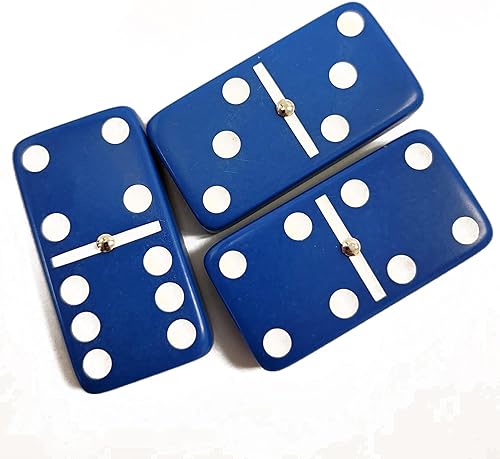 Miniatura 9 de Dominó doble seis Negro en Dovetail Jointed Caja de madera SheeshamJumbo Tournament tamaño WSpinners