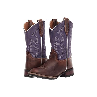 Roper Kids Monterey (Toddler/Little Kid) Girls Shoes Brown Leather Vamp/Purple Shaft