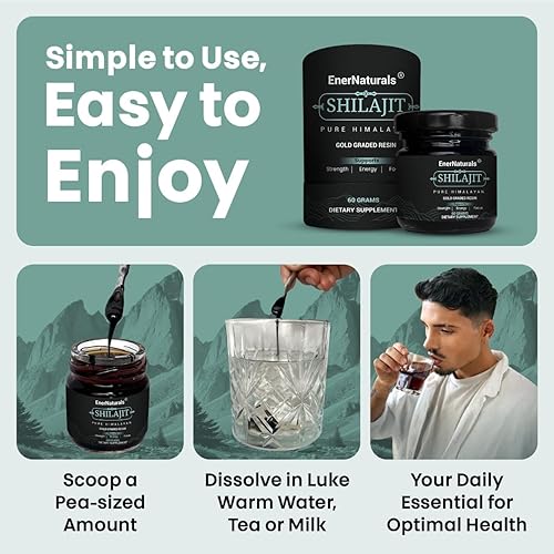Miniatura 5 de Resina pura Shilajit del Himalaya, probada en laboratorio en Estados Unidos, 500 mg de potencia máxima, Shilajit dorado para hombres y mujeres, más