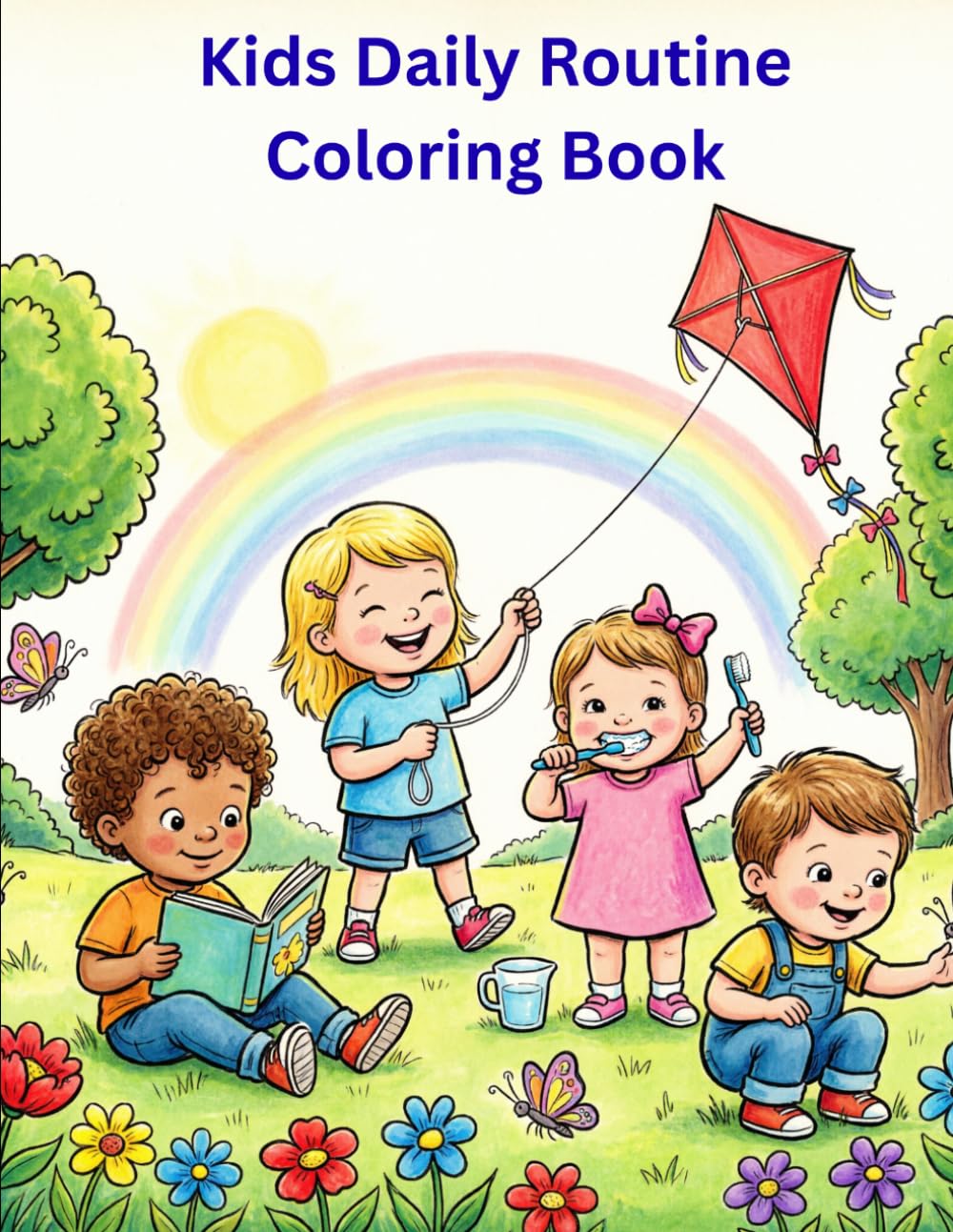 Kids Daily Routine Coloring Book