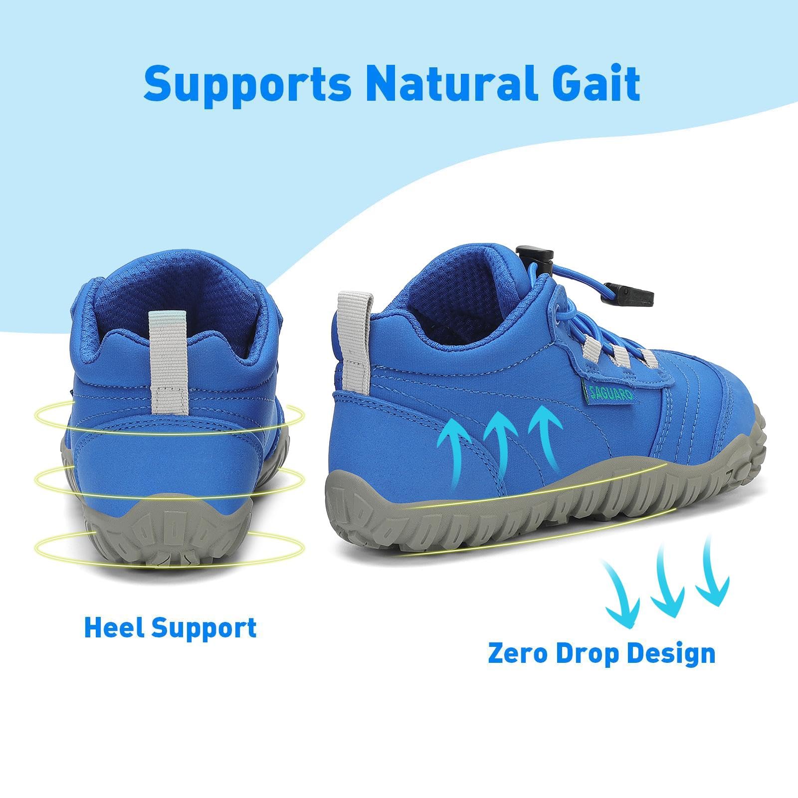 SAGUARO Bambini Scarpe a Piedi Nudi Scarpe da Trail Running Barefoot Minimaliste Sneakers Leggere Respirabile Gr.26-36