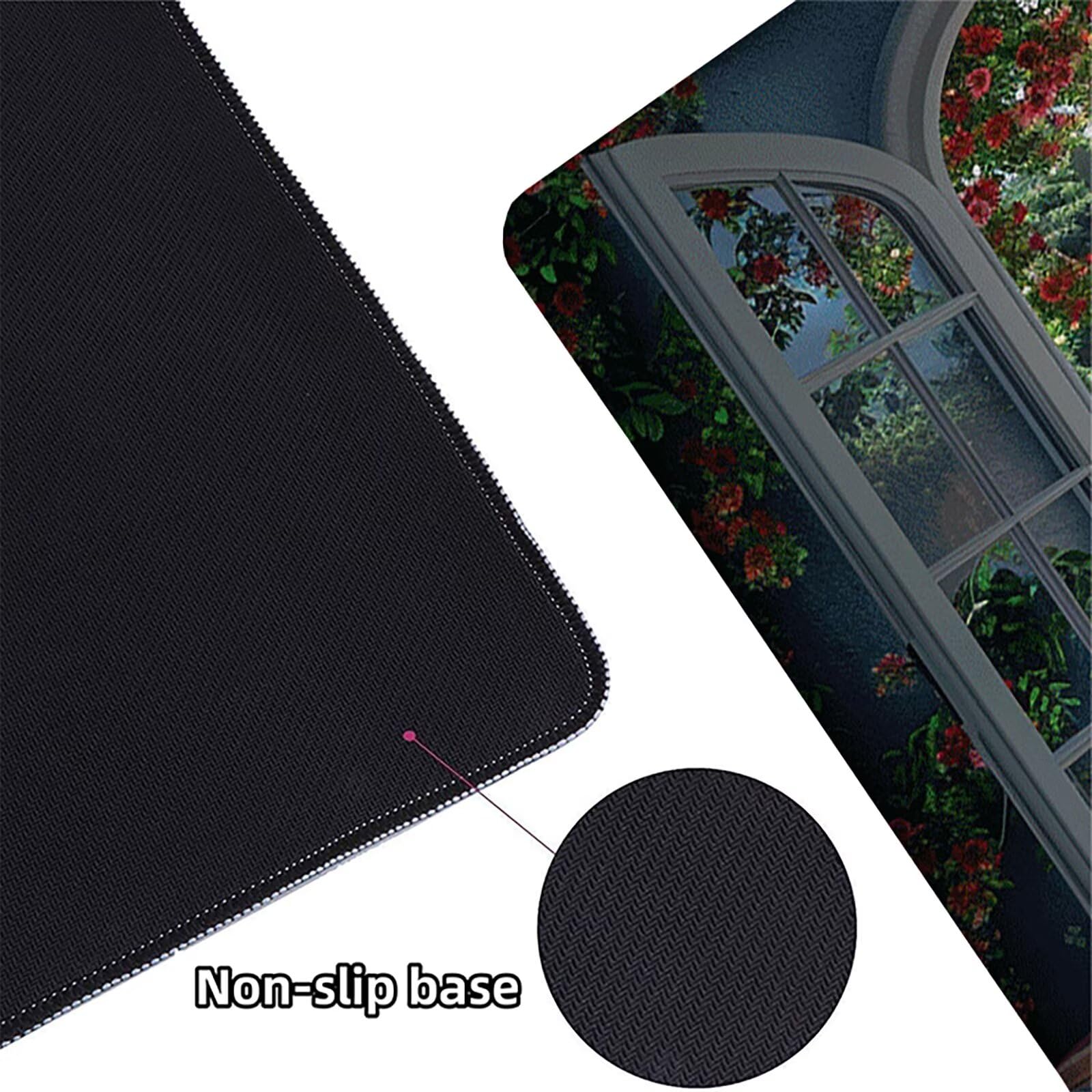 Paisaje Alfombrilla Ratón Gaming XXL 1500 x 800 mm, Alfombrilla Gaming Azul Mousepad con Base de Goma Antideslizante Impermeable Desk Mat para Teclado y Raton Accesorios Gaming, Regalos de Hombre N-4