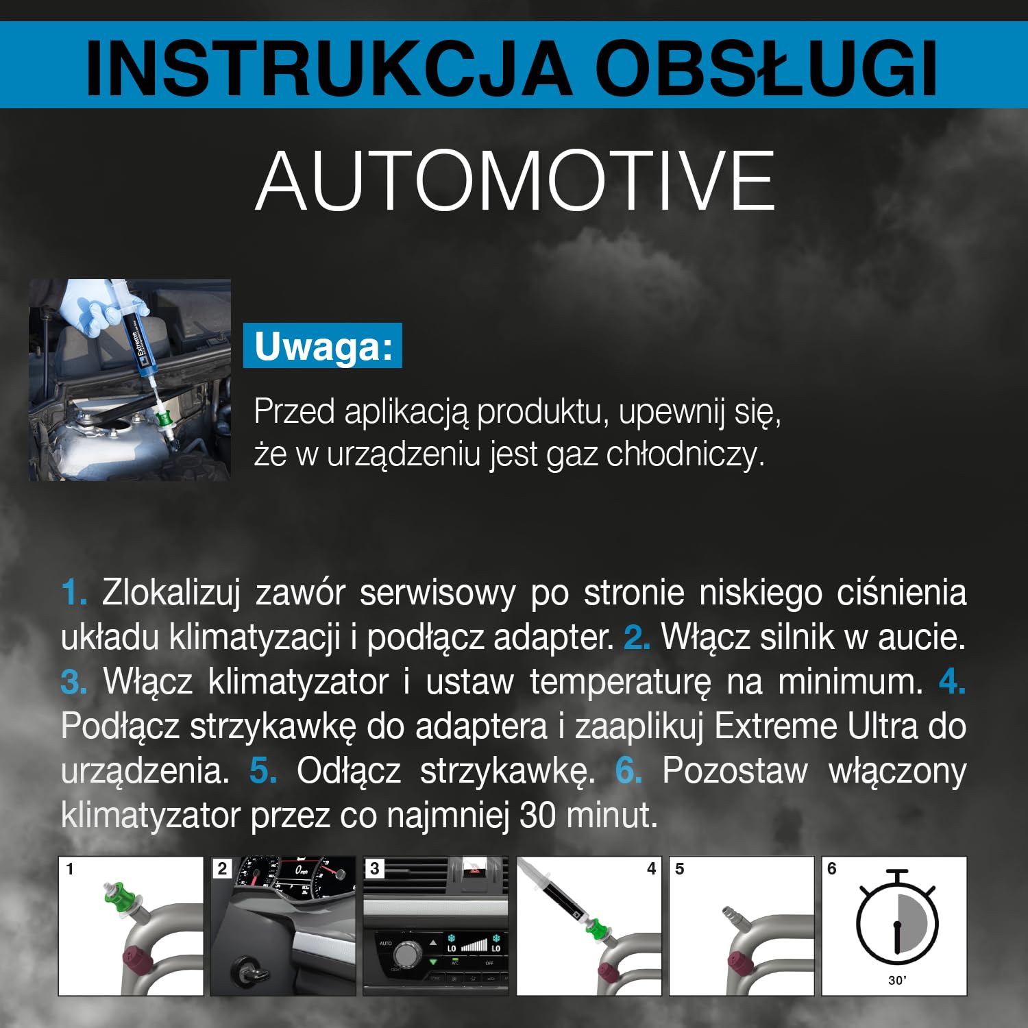 ERRECOM Extreme – 30 ml, Uszczelniacz do Samochodowych Układów Klimatyzacji z Czynnikiem Chłodniczym R1234yf, zawiera Adapter do Zaworu Niskiego Ciśnienia R1234yf