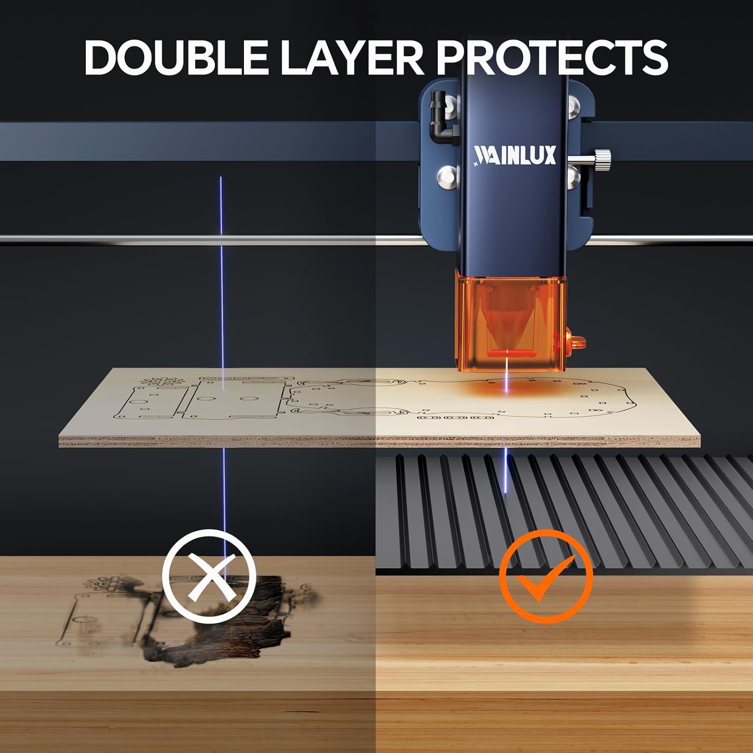 Honeycomb Laser Bed, Honeycomb Working Table 7.87"*6.18"for Laser Engraver and Cutter with Aluminum Panel for Desktop-Protecting,Smooth Edge Cut,Free Assembly,Fast Heat and Smoke Dissipation - Image 4