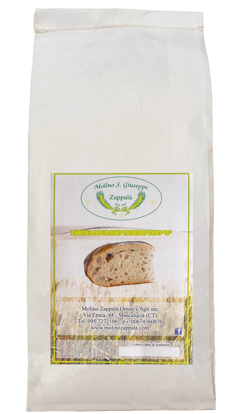 5 kg Farina tipo 2 di grano tenero -MOLINO ZAPPALA'