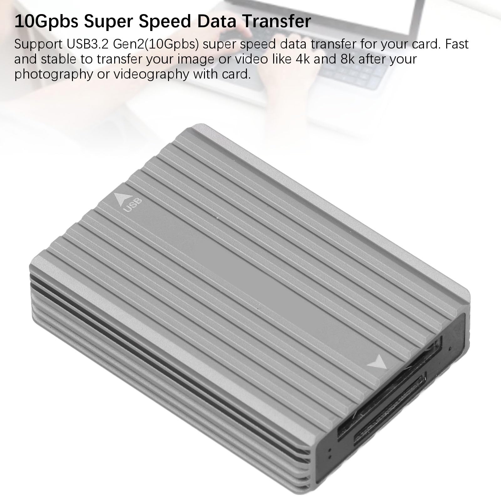 CHICIRIS Type A Card Reader, Dual Slot 10Gbps USB 3.2