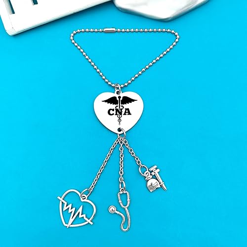 Miniatura 2 de CNA Gifts - Accesorios para colgar, regalo de asistente de enfermería certificado, espejo retrovisor, accesorios colgantes para regalo de graduación