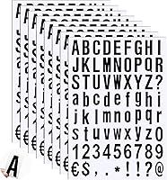 Vista 10 de Zonon 8 hojas de calcomanías de números de buzón, kit de letras y números de vinilo autoadhesivas para buzón, letreros, ventana, puerta