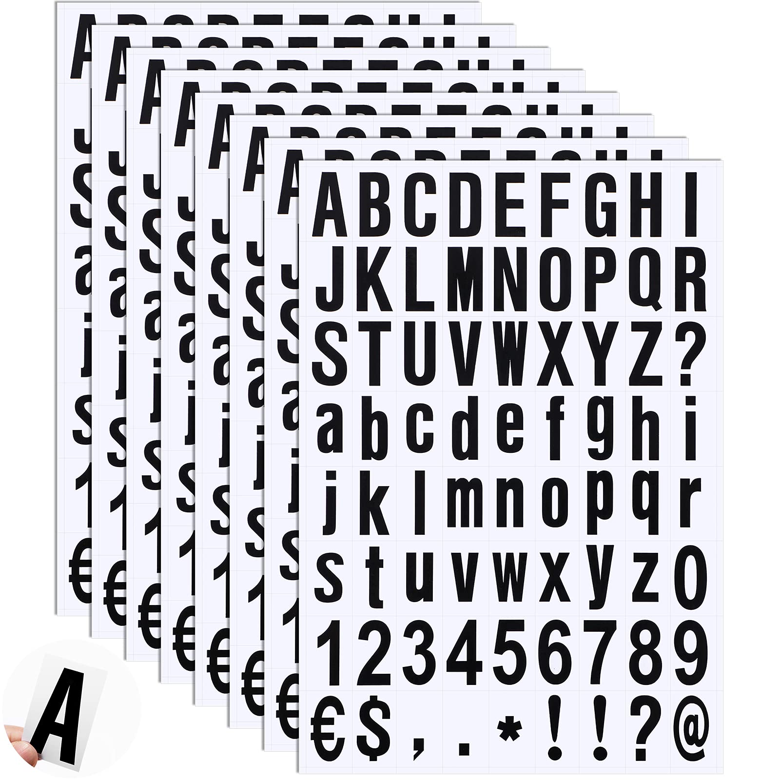 Zonon 8 Sheets Mailbox Numbers Sticker, Self-Adhesive Vinyl Letters Numbers Kit for Mailbox, Signs, Window, Door, Cars, Trucks, Home, Business,