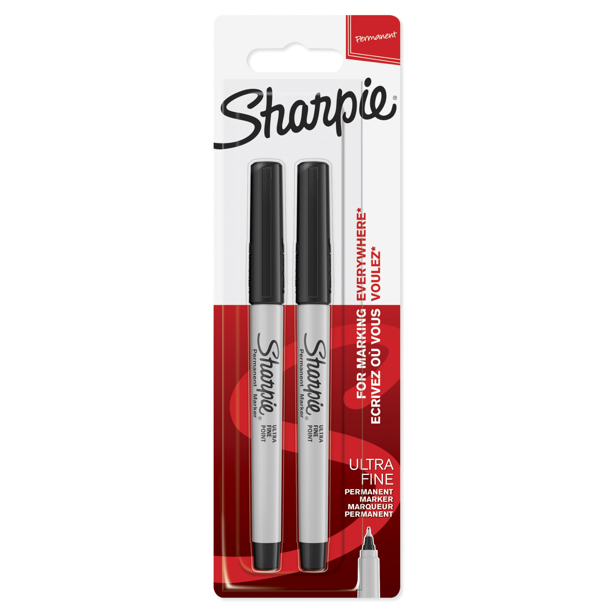 Sharpie Ultra Fine Point Permanent Marker Pens - Black Ink - Pack of 10, 1 count (Pack of 10) - Image 2