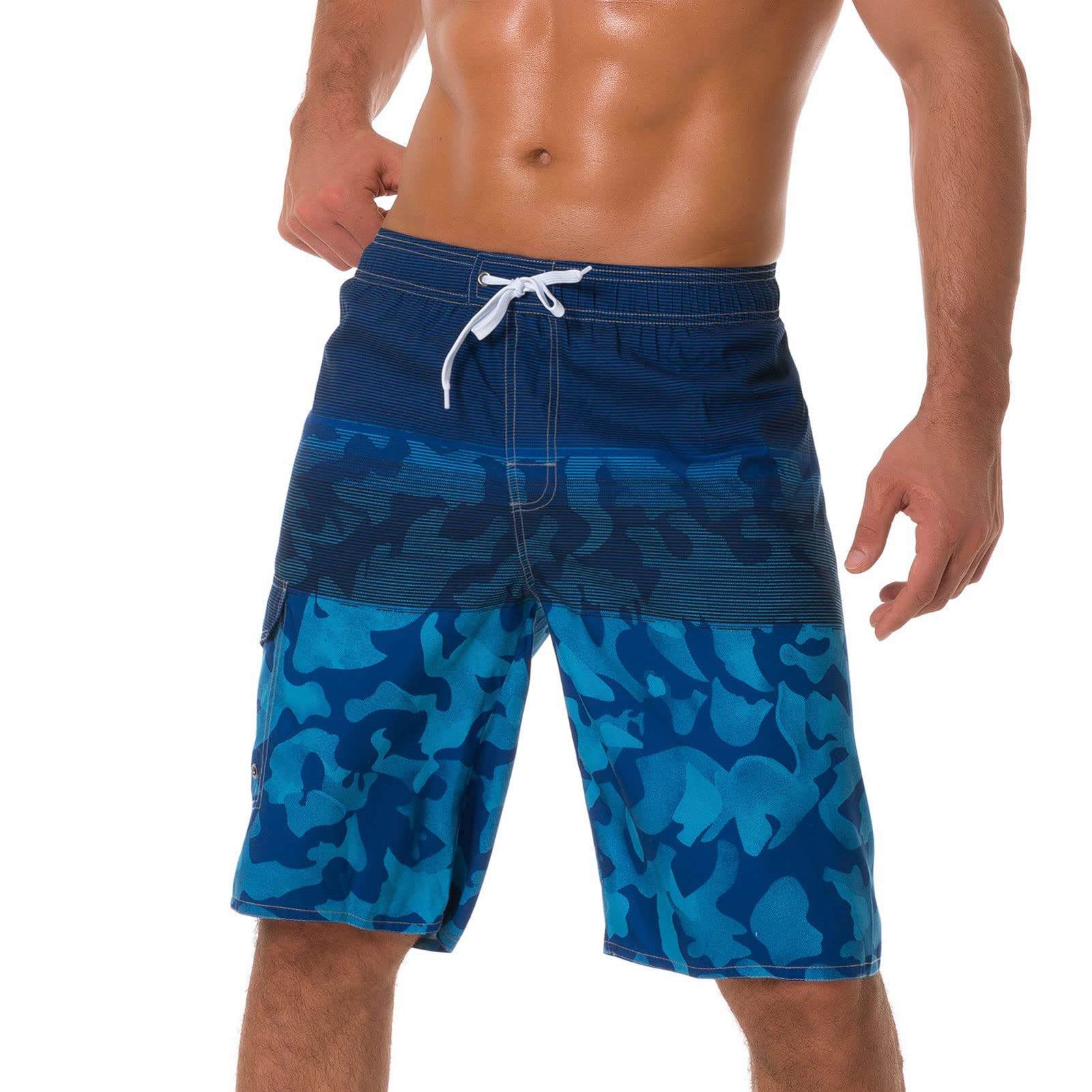 YZT QUEEN Men's Swim Trunks Swimming Shorts Summer Men's Plus Size Loose Casual Sports Shorts Fashion