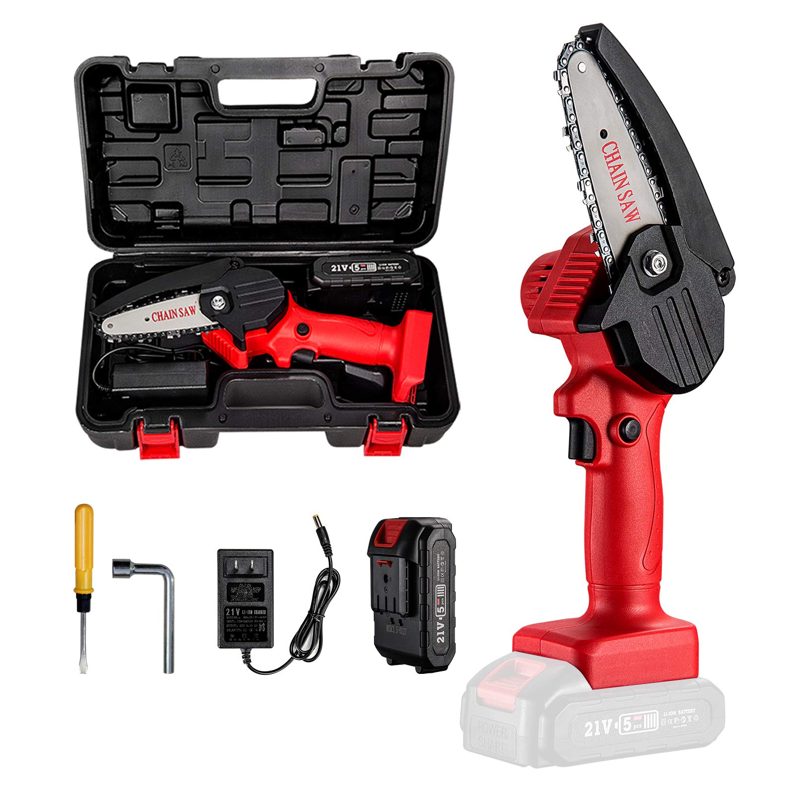 Buy Mini Chainsaw, 4Inch Handheld Cordless Electric Chainsaw OneHand