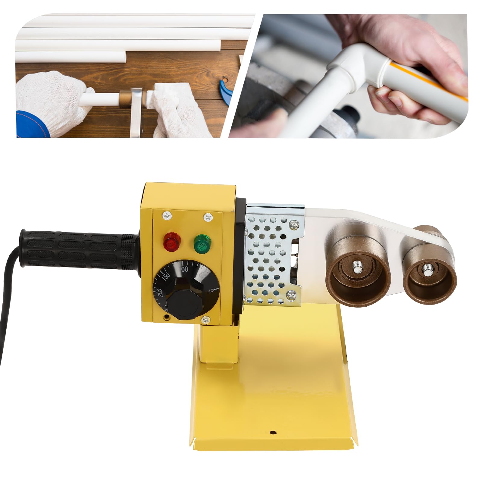 Saldatrice per tubi con 6 teste di forma, professionale, visualizzazione digitale, saldatrice per tubi in plastica, 220 V, 800 W, per saldatura di PPR, Pb, PE, PV