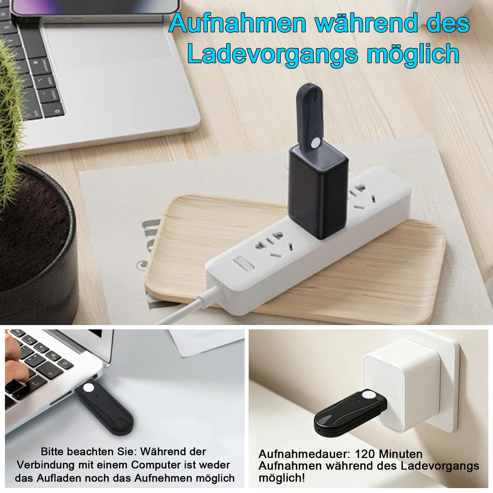 Mini BodyCam,Tragbare Kleine Kamera innen und Außenbereich,USB-Stick Videokamera HD 1080P MikroKamera Mit Loop-Aufnahme unterstützt bis zu 128 GB