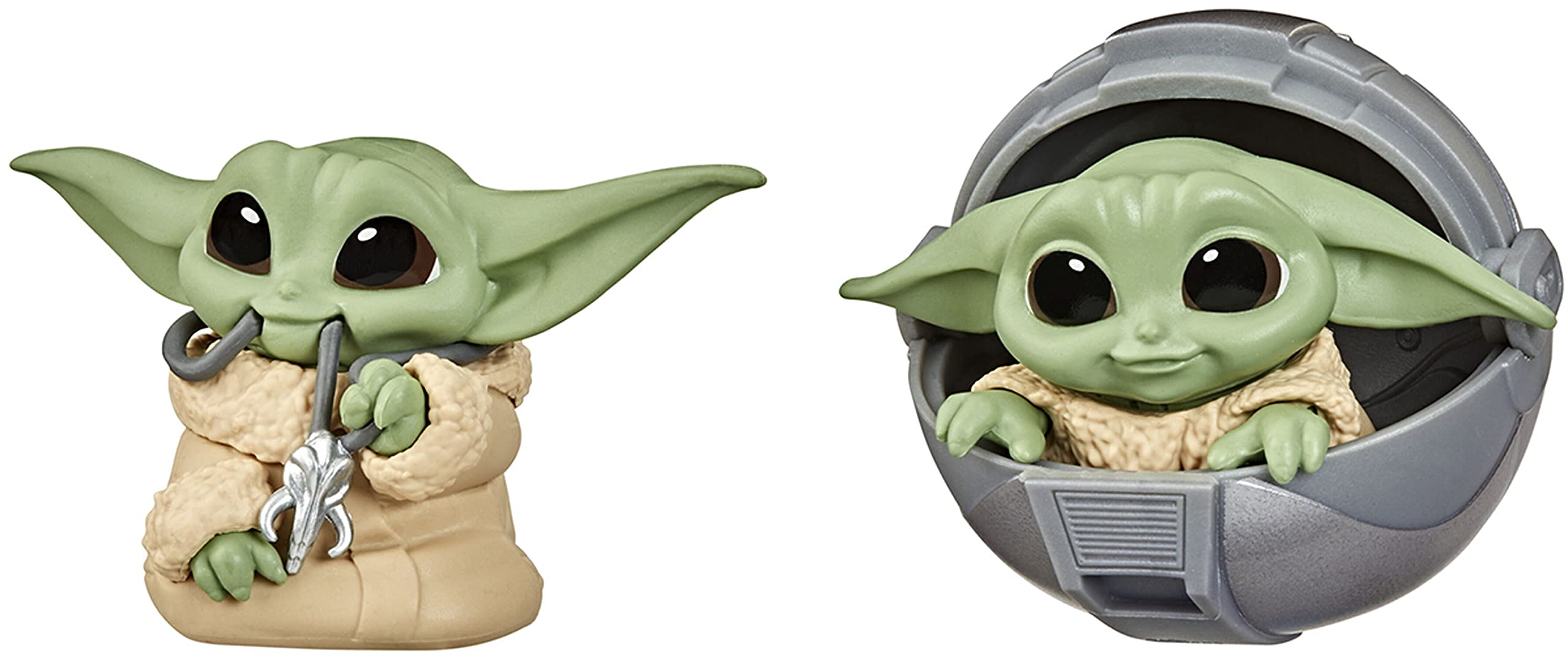 Star Wars - The Child Personaggio con Ciondolo e a Bordo di Carrozzina Volante, 2 Action Figure 5.5 cm del Personaggio Conosciuto Anche Come Baby Yoda, Ispirate alla Serie Disney con The Mandalorian
