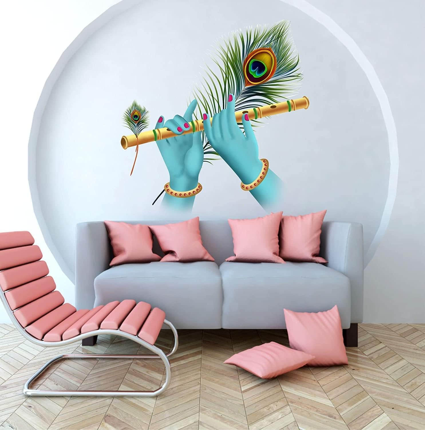 vOlXo 40 cm Flute in Hands Krishna Wall Sticker for Living Room, Bedroom, Kids Rooom, Office (Size - 40 Cm X 48 Cm) Self Adhesive Sticker (B0D1K91T1Z) Amazon Price History, Amazon Price Tracker
