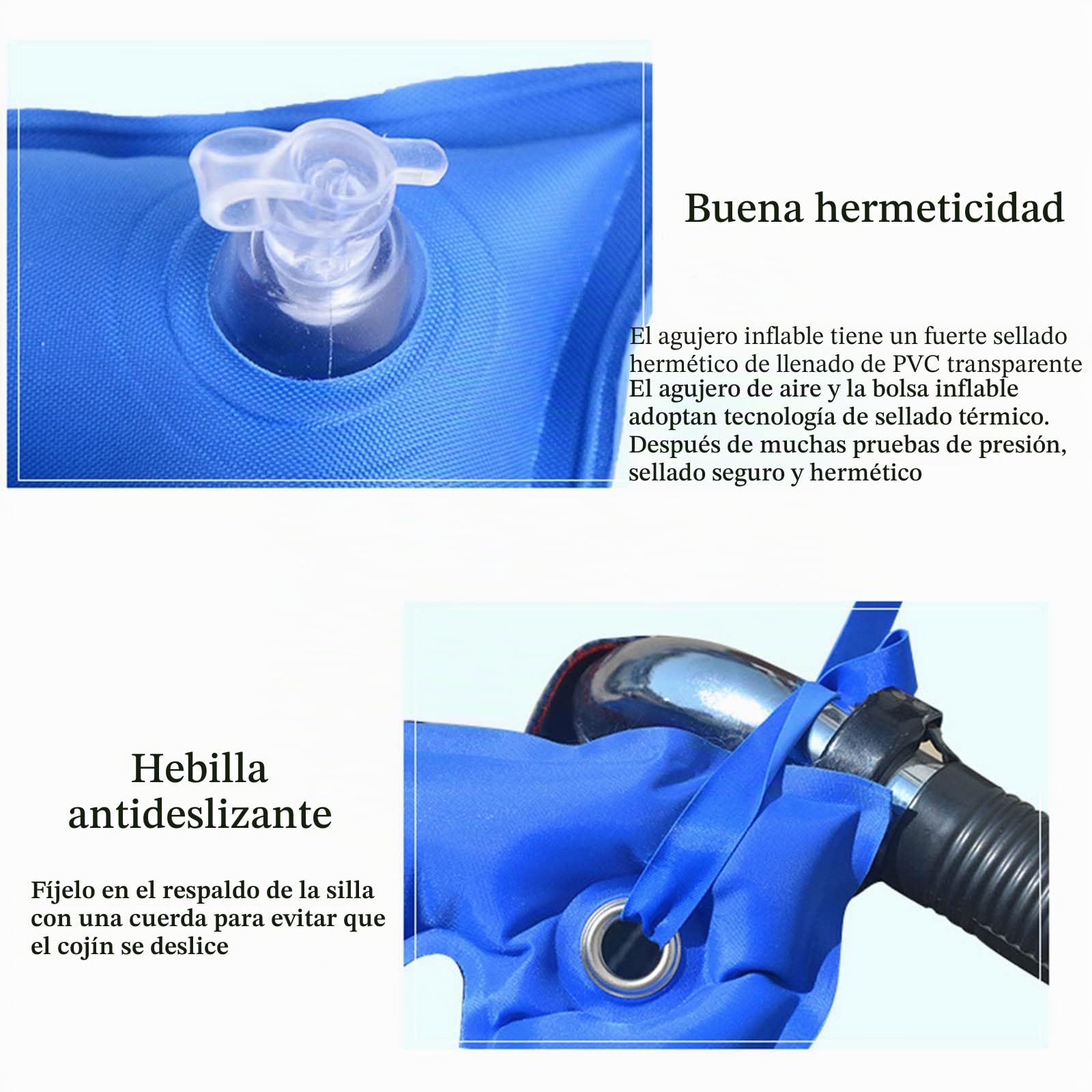 Cojín Antiescaras para Silla de Ruedas, colchón antiescaras Cojín para el hogar Cojín para Silla de Ruedas Paciente Anciano Cirugía de Cadera Cojines inflables Transpirables