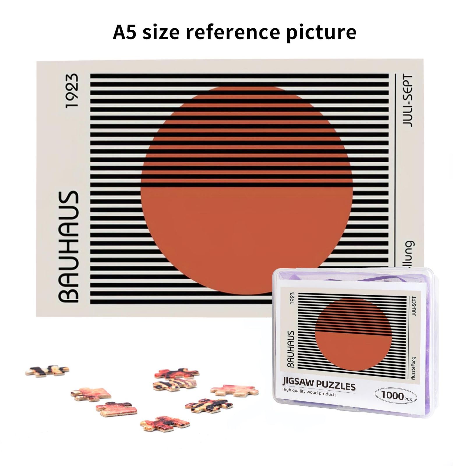 Amazon | バウハウス 幾何学模様 抽象 絵画(1) 木製ジグソーパズル