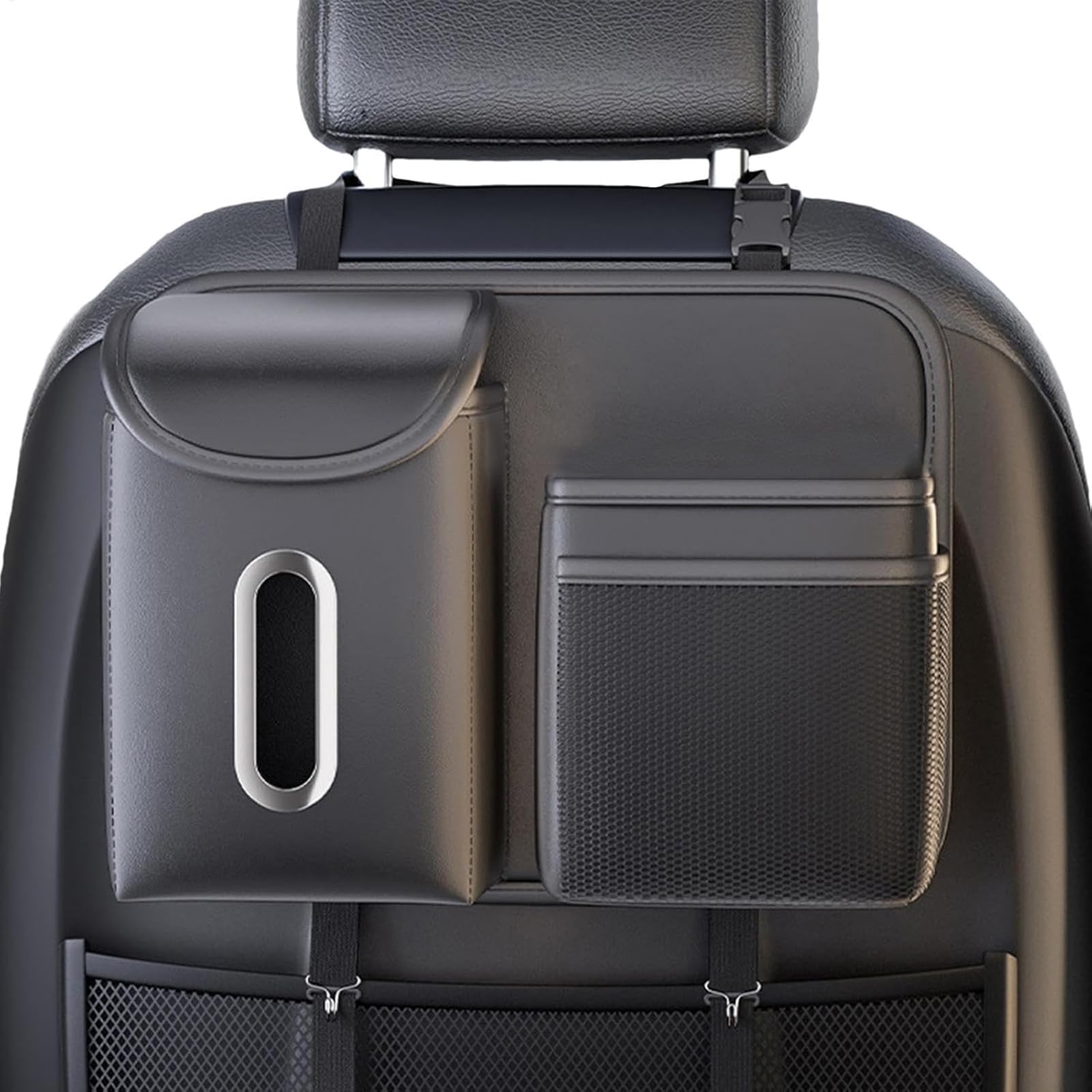 Genérico Organizador Asiento Trasero Coche para Ford EcoSport/4WD/Freestyle/S/St-Line Active, Universal Cuero Bolsa Almacenamiento Impermeable Viajes para Botellas Juguetes Pañuelos