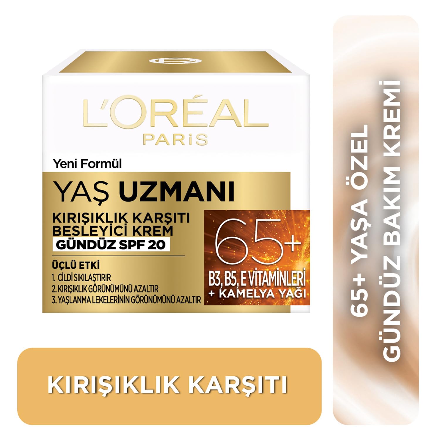 L'OREAL PARIS Yaş Uzmanı 65+ Kırışıklık Karşıtı Besleyici Krem