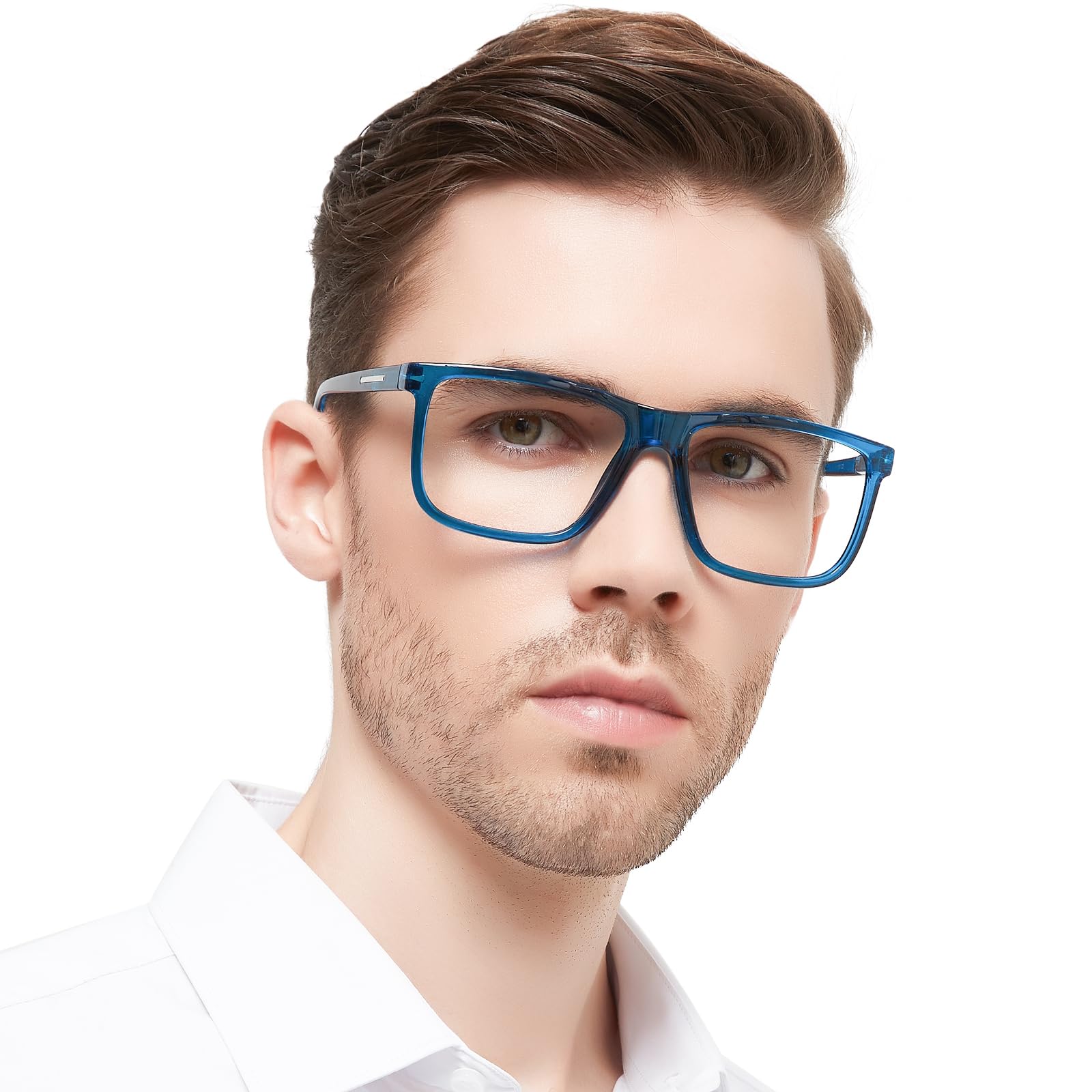 AEZUNI Large Reading Glasses Men Oversized Retro Square Readers 1.0 1.25 1.5 1.75 2.0 2.25 2.5 2.75 3.0 3.5 4.0 5.0 6.0