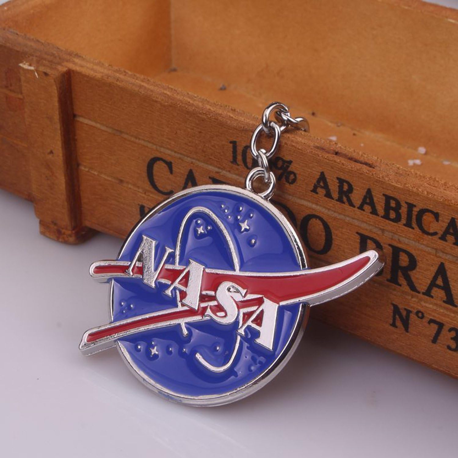 Aeiniwer NASA Keychain NASA Alloy Pendant 1PCS