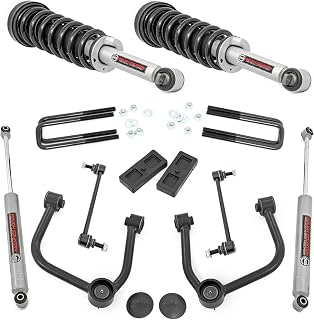 Rough Country 3.5" Lift Kit with N3 Struts & N3 Rear Shocks for Ford Ranger 4WD (2024-2025) - Increased Ground Clearance, Aggressive Stance, Easy Bolt-on Install