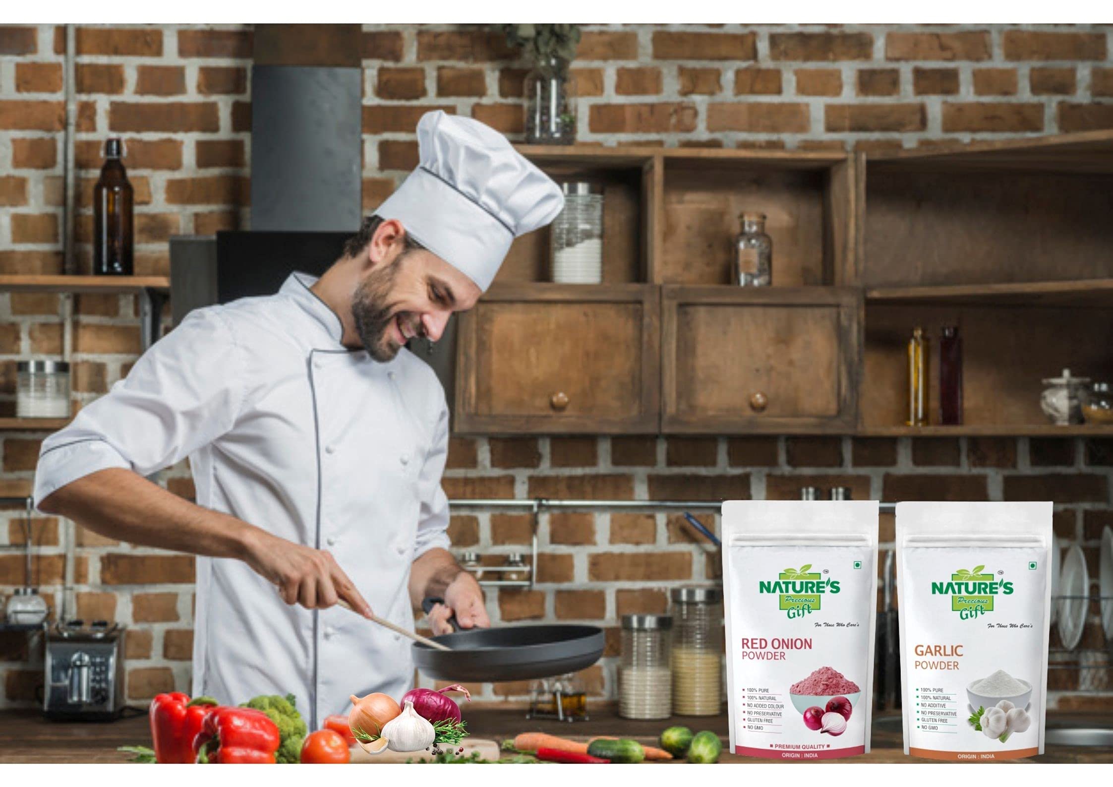 NATURE'S GIFT - FOR THOSE WHO CARE'S Red Onion Powder & Garlic Powder - 100 GM Each (Super Saver Combo Pack) - Image 5 thumbnail