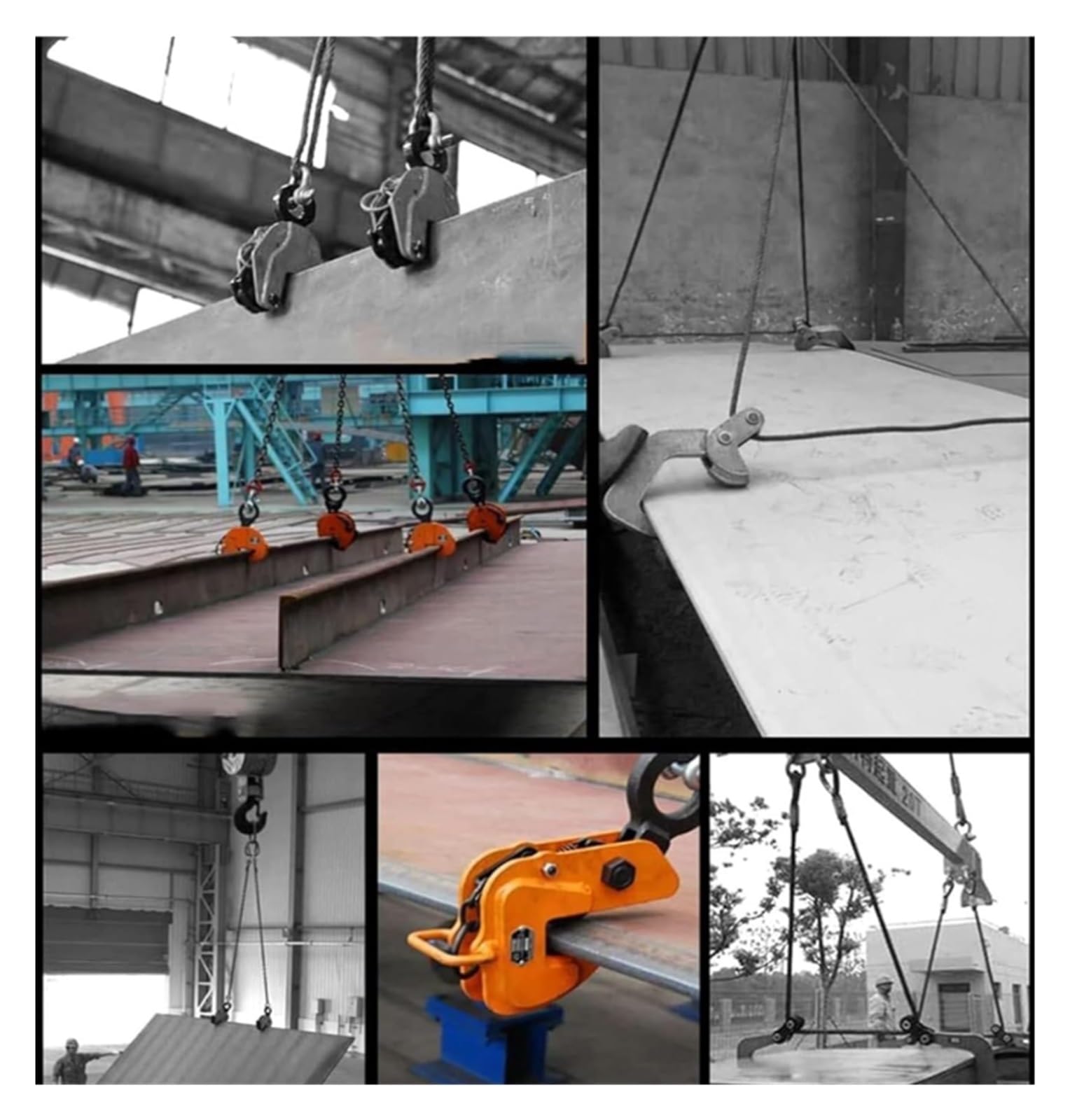 Hebeklemme Vertikale Plattenklemme, robuste, langlebige Hebeklemmen, Backen verstellbar for Rigging, Bau, Schifffahrt(1T)