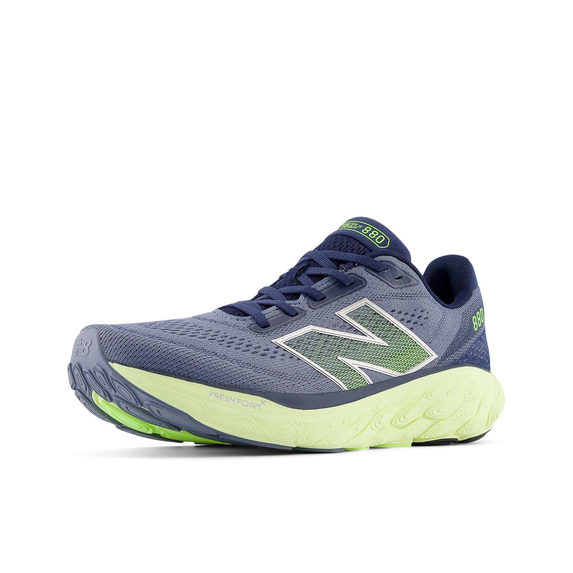 New Balance Zapatillas de correr Fresh Foam X 880 V14 para hombre, Arctic Grey/Limelight/Nb Navy, 12.5 X-Wide