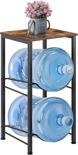 LIANTRAL Soporte para botellas de agua de 5 galones con estante de almacenamiento, soporte para jarra de agua, soporte para jarra de agua,