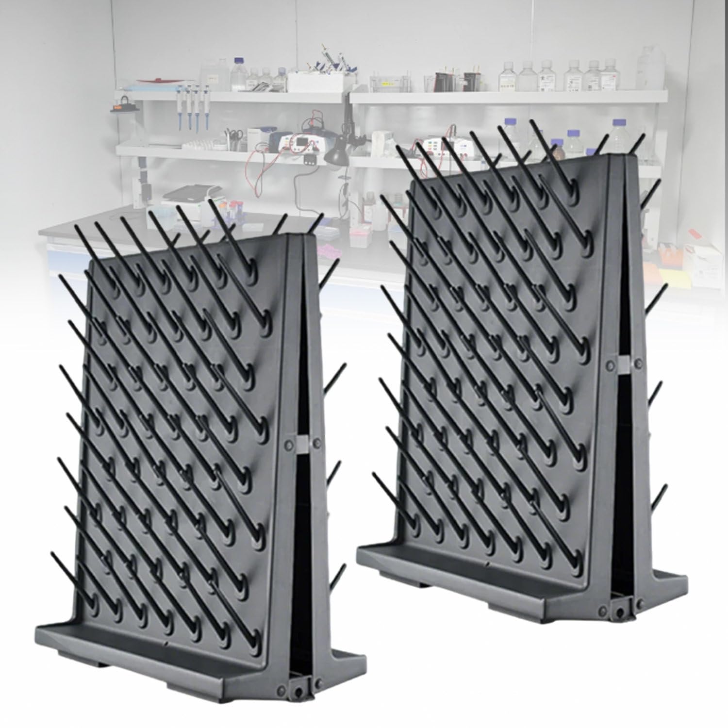 Séchoir de Laboratoire avec Supports Amovibles pour verrerie et matériel de Laboratoire