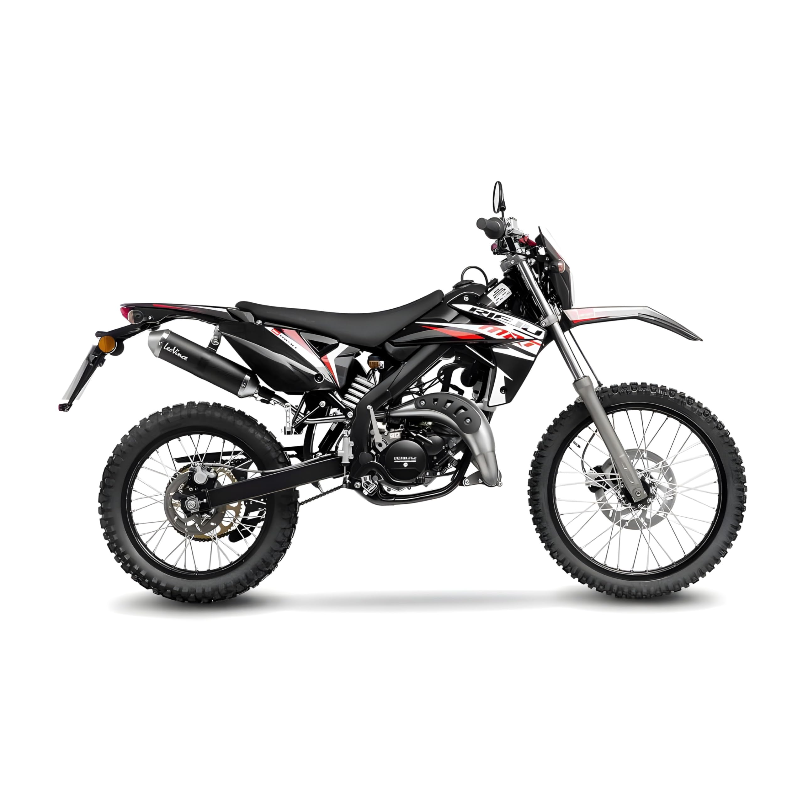 Endschalldämpfer LeoVince SLIP-ON X-FIGHT mit Zulassung, Carbon, Edelstahl Kappe für Rieju MRT 50 / MRT 50 Pro/MRT 50 SM Pro