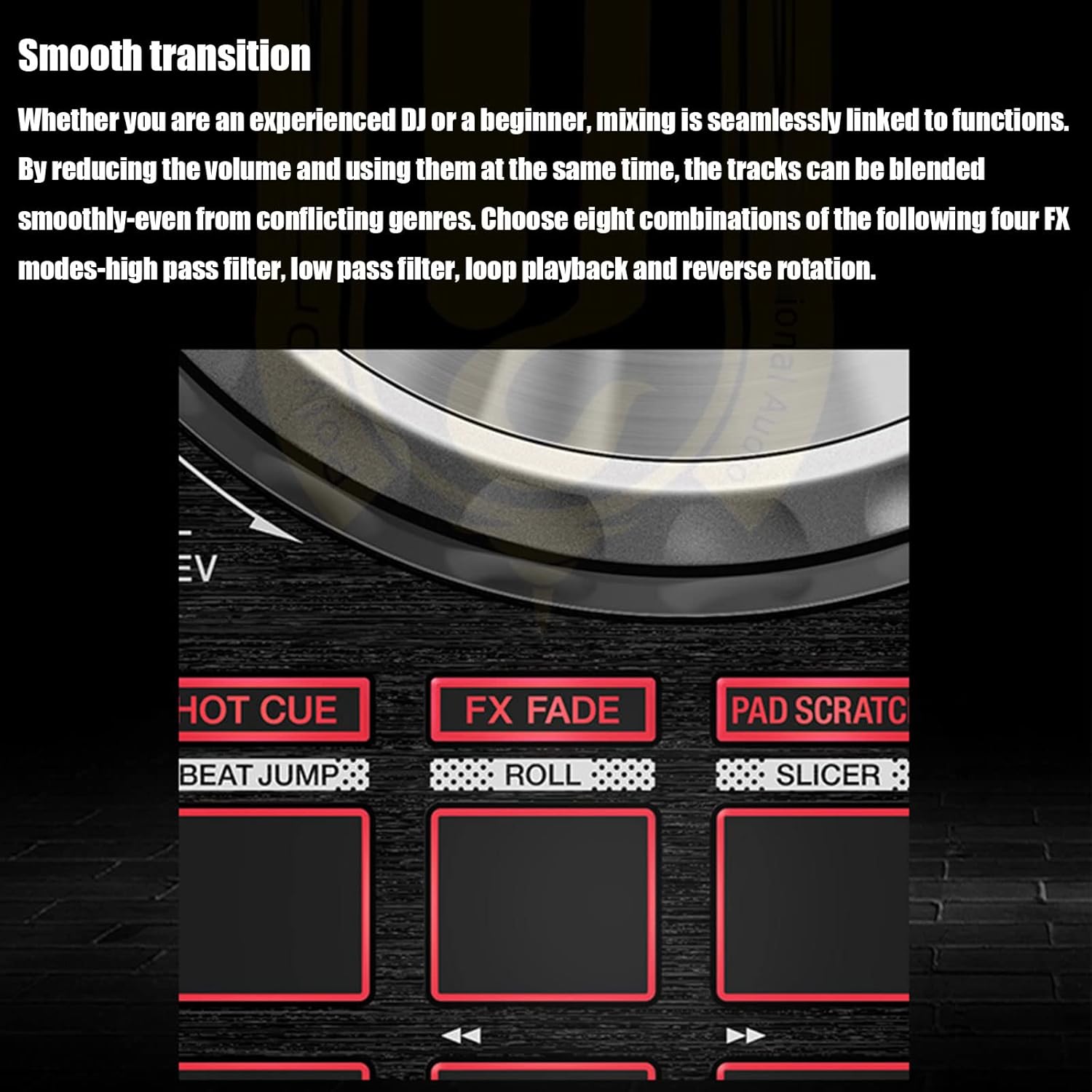 Digital Electronic Music Controller Disc Player DJ Entry-Level Live DJ Equipment Rhythm Controller Multi-Function Equipment