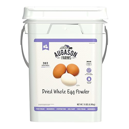 Miniatura 11 de Augason Farms Lata de huevo entero seco en polvo, huevos pasteurizados para uso en la cocina, comidas para hornear y uso diario, almacenamiento
