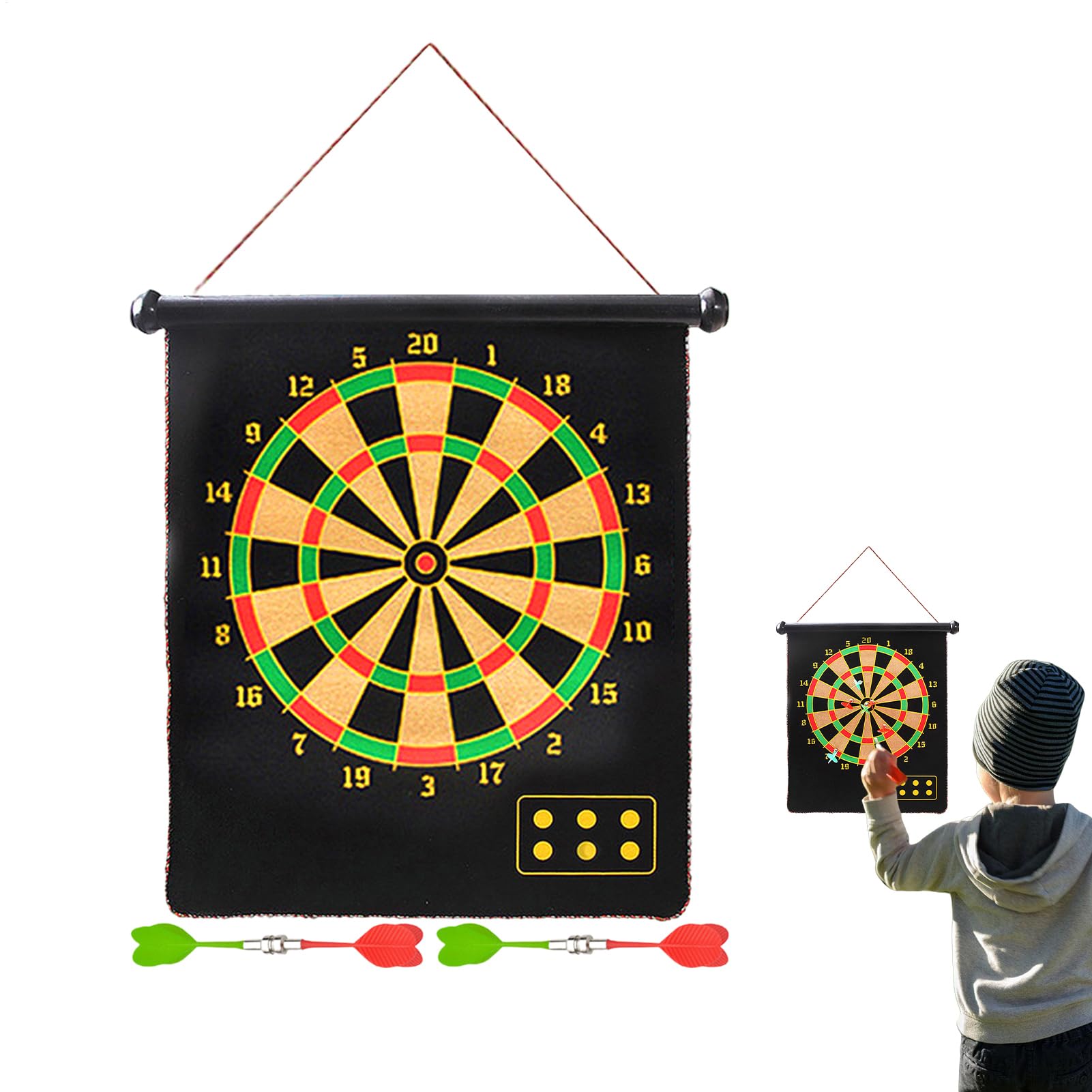 Kids Dart Board, Dart Board für Kinder - Party Play Game Indoor Outdoor,Magnetisches Dartboard doppelseitiges -Brettspiel für Kinder Erwachsene im Innen- und Außenbereich