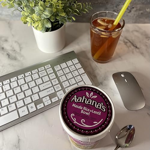 Miniatura 7 de Aahana's Bombay Masala - Tazón de arroz y lentejas Jaipur con mijo y lentejas, comida vegana, sin gluten, comidas a base de plantas, comidas indias