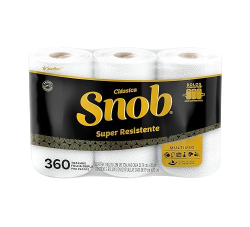 Snob Papel Toalha Multiuso Folha Dupla - 3 rolos