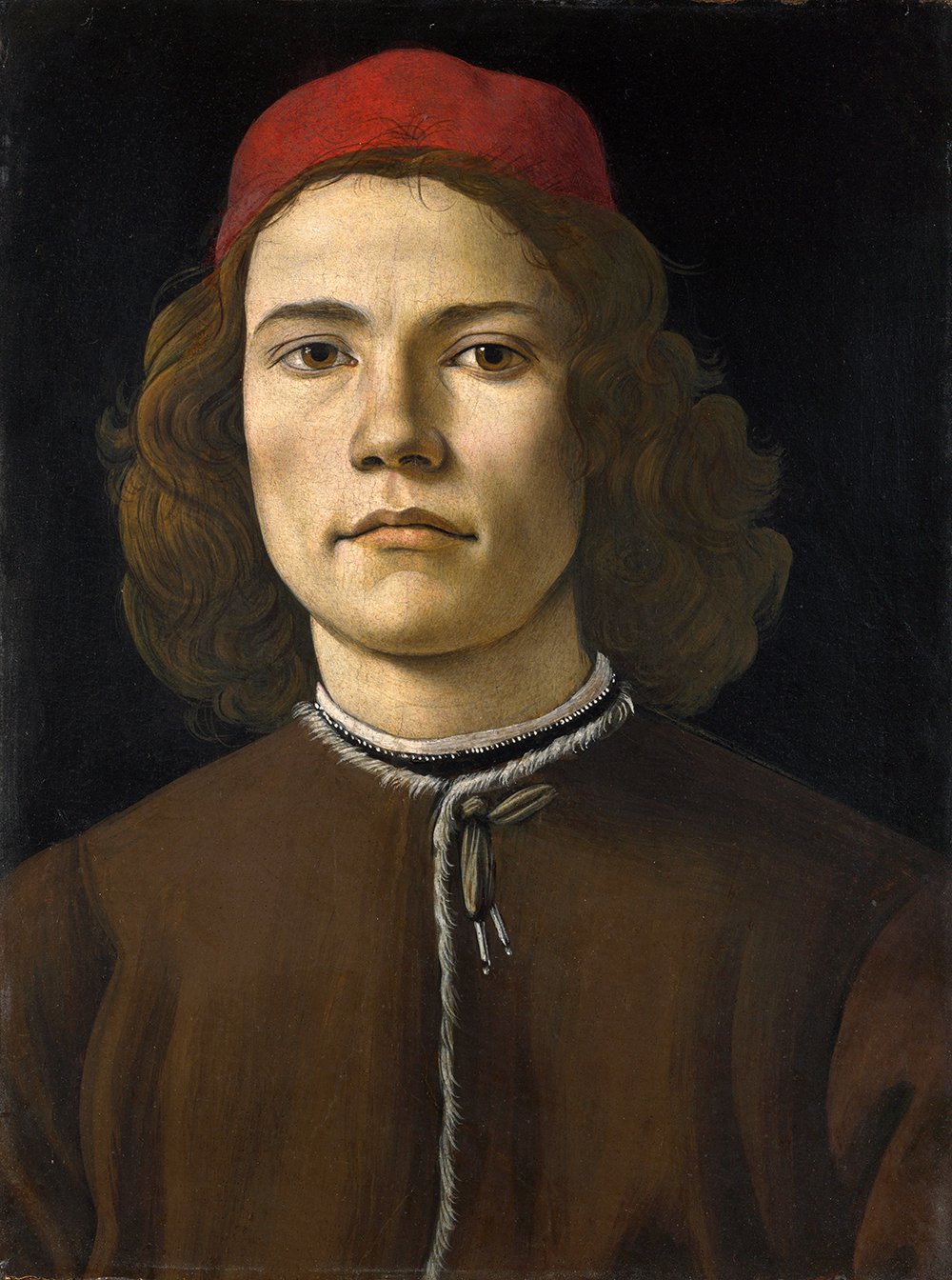 Portrait de Sandro Botticelli grand format affiche mate d'art italien