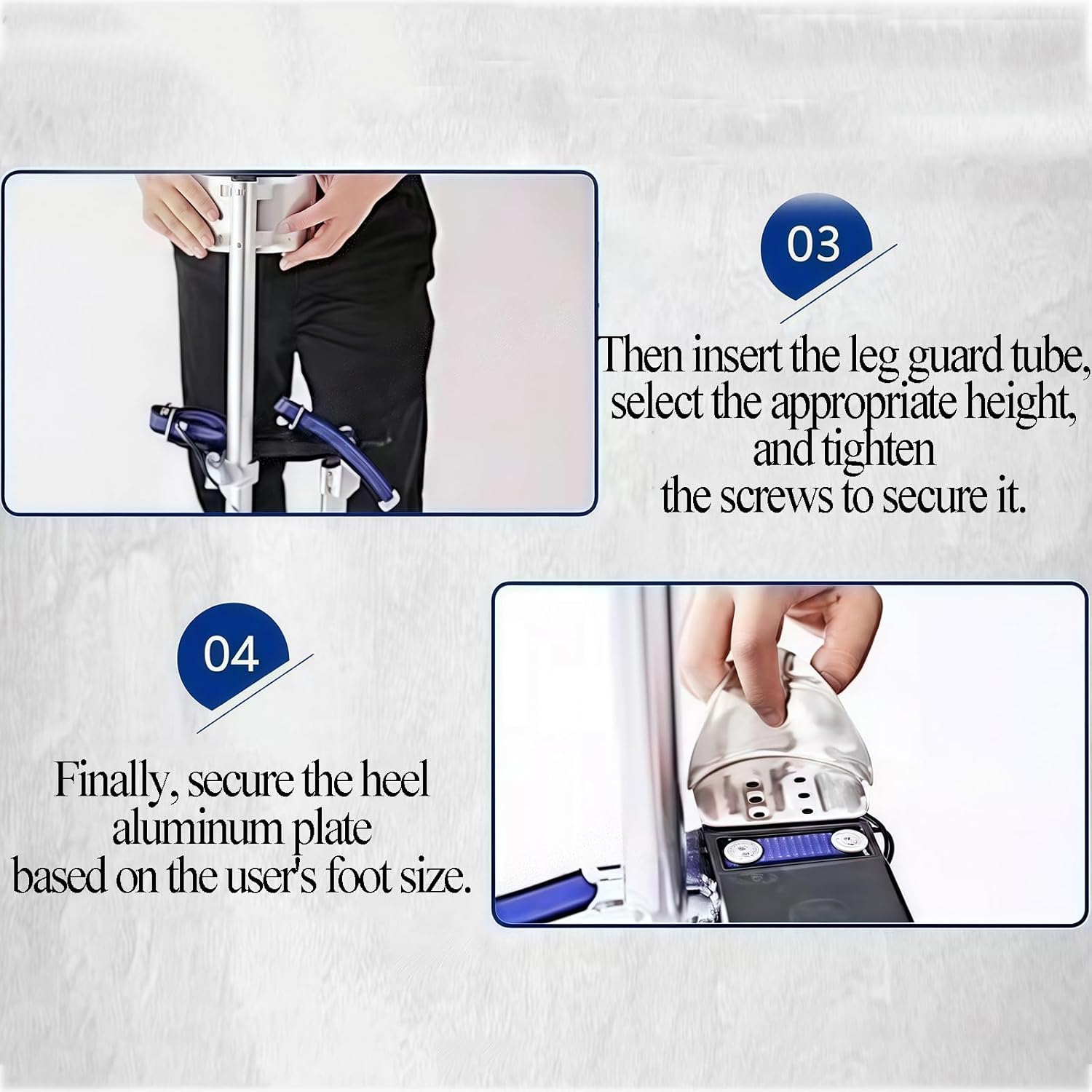 Drywall Stilt Climbing Kit, Aluminum Adult Stilt, Home Renovation Drywall Tool, Painting Step Ladder with Anti-Fatigue Comfort Straps(36-48in)